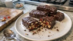 Γκοφρέτες σοκολάτας ψυγείου με μπισκότα & νιφάδες ρυζιού – χωρίς ψήσιμο