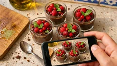 Μους σοκολάτας με μέντα χωρίς ζάχαρη — βελούδινη και χωρίς μίξερ