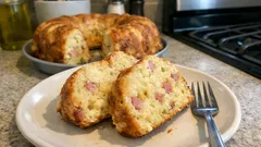 Τυρόπιτα σε φόρμα κέικ χωρίς φύλλο: αφράτη, με κασέρι και ζαμπόν