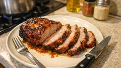 Χοιρινός λαιμός με πορτοκάλι στον φούρνο – ζουμερός με γλάσο που καραμελώνει