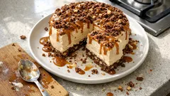 Τούρτα παγωτό με 3 υλικά: κρέμα, πραλίνα φουντουκιού και πτι-μπερ