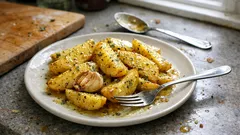 Λεμονάτες πατάτες φούρνου με μουστάρδα – ροδιστές απ’ έξω, μελωμένες μέσα