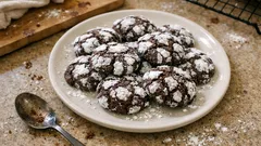 Μπισκότα κρακελέ σοκολάτας χωρίς μίξερ – μαλακά μέσα, με τέλειο «σκάσιμο»