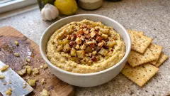 Χούμους με καραμελωμένο φινόκιο και φουντούκια: γρήγορο vegan ντιπ για μεζέδες