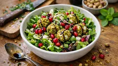 Ανοιξιάτικη σαλάτα με μπουκιές τυριού και φιστίκι Αιγίνης – δροσερή και εύκολη