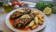 Ιμάμ μπαϊλντί στον φούρνο: μελιτζάνες γεμιστές που βγαίνουν μελωμένες