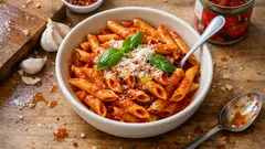 Πέννες αραμπιάτα: πικάντικη μακαρονάδα που δένει σε 15 λεπτά
