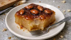 Χαλβάς Φαρσάλων στο ταψί: μαστιχωτός, με σωστή καραμέλα και αμύγδαλα