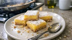 Μπάρες λεμονιού με τραγανή βάση μπισκότου – κόβονται τέλεια μετά το πάγωμα