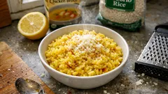 Γρήγορο πιλάφι Μιλανέζα με κρόκο Κοζάνης και παρμεζάνα – σπυρωτό και αρωματικό