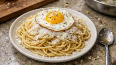 Τσουχτή Μάνης: σπαγγέτι με ξερή μυζήθρα και καυτό βούτυρο, όπως γίνεται στο σπίτι