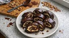 Καριόκες με τσουρέκι: σοκολατένιο κέρασμα χωρίς ψήσιμο, με γκανάζ και καρύδι